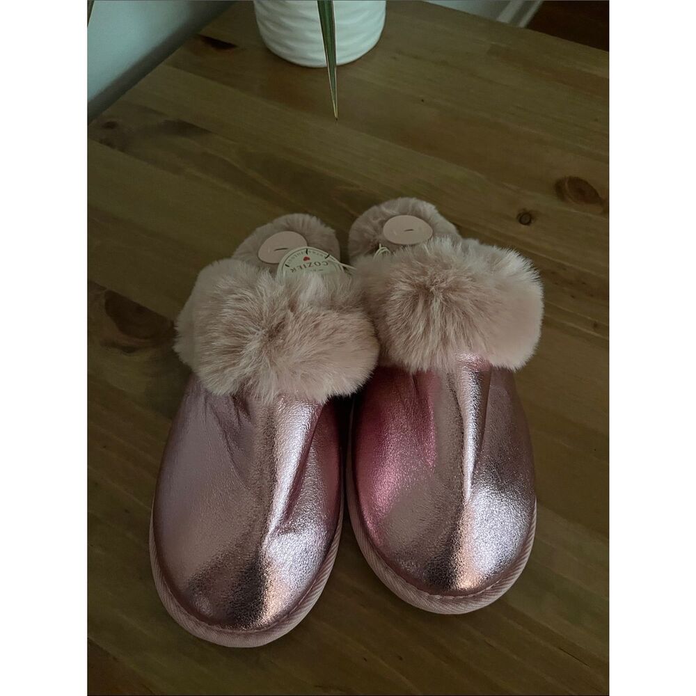 Anthropologie metallic scuff slippers Size M -8.5 US - Picture 5 of 10